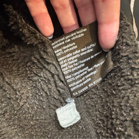 Vintage Danier Brown Suede Shearling Jacket - Picture 6 of 7